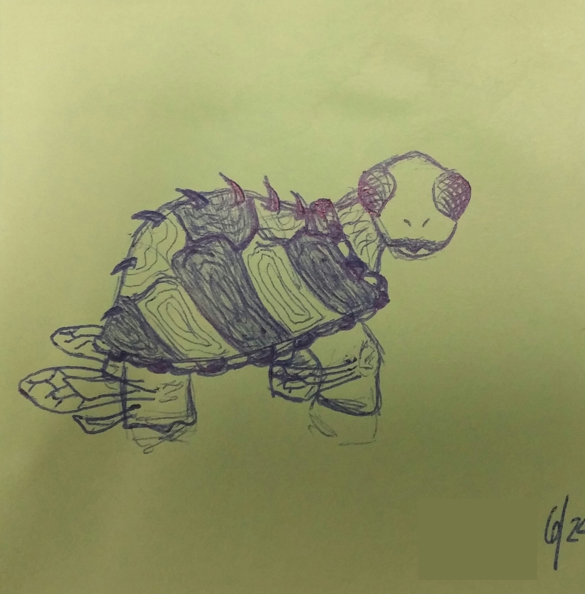 ballpoint pen on paper (June 2023)